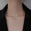 Star Alloy Crystal Rhinestone Lariat Necklaces for Women FS-WG0CF7B-02-1
