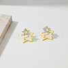 S925 Sterling Silver Star Stud Earrings KD6970-2
