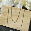 1.5mm Rack Plating Brass Wheat Chain Necklaces for Women Men MAK-L044-57P-3