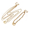 Interlocking Ring 304 Stainless Steel Double Layered Necklaces & Link Bracelets Sets SJEW-Z003-02G-3