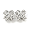 Brass with Clear Cubic Zirconia Charms KK-Q820-21P-1