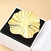 304 Stainless Steel Open Cuff Ring for Women RJEW-B109-06G-05-1