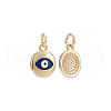 BENECREAT 10Pcs Brass Enamel Charms KK-BC0013-91-7