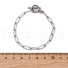 Tarnish Resistant 304 Stainless Steel Paperclip Chain Bracelets X-BJEW-JB04967-4