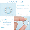 Unicraftale 4 Pairs 201 Stainless Steel Retractable Clip-on Hoop Earrings STAS-UN0052-03B-5