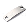 201 Stainless Steel Curved Rectangle Connector Charms STAS-S171-06P-2