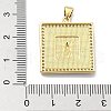 Brass Micro Pave Clear Cubic Zirconia Pendants KK-A221-26G-02-3