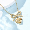 201 Stainless Steel Pendant Necklace for Women NJEW-F335-02G-01-4