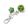 Turtle & Round Synthetic Turquoise Pendant Decorations HJEW-JM03277-5