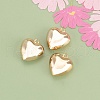 Three-Dimensional Heart Brass Pendants KK-V006-03G-01-1