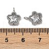 304 Stainless Steel Micro Pave Cubic Zirconia Charms STAS-K302-01A-P-3