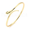 Green Cubic Zirconia Snake Wrap Cuff Bangle BJEW-I298-15G-3