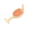 Brass Enamel Pendants KK-U062-02B-03-2