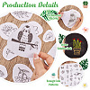 60 Patterns Non-woven Fabrics Water-soluble Embroidery Aid Drawing Sketch DIY-TAC0100-008-3