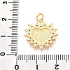 Brass Micro Pave Clear Cubic Zirconia Pendants KK-N268-10G-3