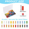 GOMAKERER 288G 24 Styles Glass Bugle Beads Sets SEED-GO0001-08-2