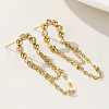 304 Stainless Steel Crystal Rhinestone Tassel Stud Earrings FS-WGBDD4A-01-4