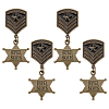 4Pcs Enamel Pins JEWB-FG0001-23-1