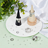 DELORIGIN DIY Flat Round Charms Cuff Ring Making Kit DIY-DR0001-22P-4