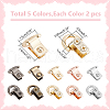 WADORN 10Pcs 5 Colors Zinc Alloy Suspension Clasps FIND-WR0011-08-2