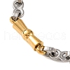201 Stainless Steel Link Chain Bracelets BJEW-B078-128GP-2