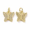 Brass Micro Pave Cubic Zirconia Pendants KK-E068-VF055-1
