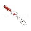 Copper Wire Wrapped Natural Carnelian Pointed Bullet Pendant Decorations HJEW-JM03104-06-5