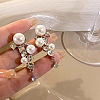 Alloy Plastic Imitation Pearl Stud Earrings WGC0511-09-1