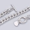 Tarnish Resistant 304 Stainless Steel Curb Chain Bracelets BJEW-P237-06P-2