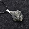 Natural Labradorite Raw Rough Nuggets Pendant Necklace FS-WG50F2C-15-1