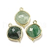 Natural Green Strawberry Quartz Pendants G-M431-12G-04-1