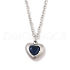 Heart 304 Stainless Steel Micro Pave Cubic Zirconia Pendant Necklaces & Bracelets & Stud Earrings Sets for Women SJEW-C004-13P-03-2