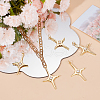 Beebeecraft 5Pcs Brass Micro Pave Clear Cubic Zirconia Pendants ZIRC-BBC0002-12-4