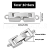 SUNNYCLUE 10Pcs Rack Plating Brass Watch Band Clasps KK-SC0004-11-2