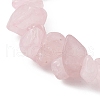 Natural Rose Quartz Chips Beaded Bracelet BJEW-JB09686-02-2