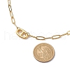 304 Stainless Steel Oval Link Bracelet and Necklace with Paperclip Chains SJEW-JS01254-6