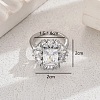 Luxurious Copper Zircon Flower Ring for Women Party Wedding Vacation DY5013-2-1