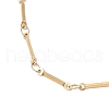 2Pcs 2 Colors 304 Stainless Steel Flat Bar Link Chain Bracelet Slider Making AJEW-JB01347-4