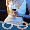 Unicraftale 20Pcs 2 Colors Titanium Steel Satellite Chains Stretch Bracelets Set for Women BJEW-UN0001-35-6