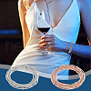 Unicraftale 20Pcs 2 Colors Stainless Steel Satellite Chains Stretch Bracelets Set for Women BJEW-UN0001-35-6