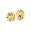 Brass Micro Pave Cubic Zirconia European Beads KK-H452-17G-2