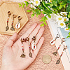 Tibetan Style Alloy & Cowrie Shell Braiding Hair Pendants Decoration OHAR-AB00016-3