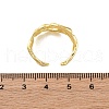 Textured Brass Cuff Finger Rings for Women RJEW-G337-29G-5