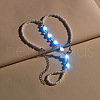Luminous Resin Round Beaded with Glass Seed Beaded Anklets WG45460-03-3