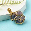 Natural Mixed Gemstone Pendants PALLOY-JF00845-4