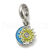 Rack Plating Alloy Enamel European Dangle Charms PALLOY-A009-13P-1
