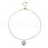 Tiger Head Light Gold Brass Micro Pave Cubic Zirconia Pendant Necklaces NJEW-E105-18KCG-03-2