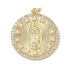 Brass Micro Pave Cubic Zirconia Pendants KK-Q068-31B-G-1