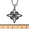 304 Stainless Steel Viking Knot Pendant Necklaces for Women NJEW-M105-10A-P-3