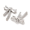 Brass Micro Pave Clear Cubic Zirconia Pendants KK-C054-23P-2